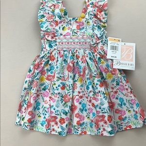 Bonnie Baby Flamingo Floral Sundress
